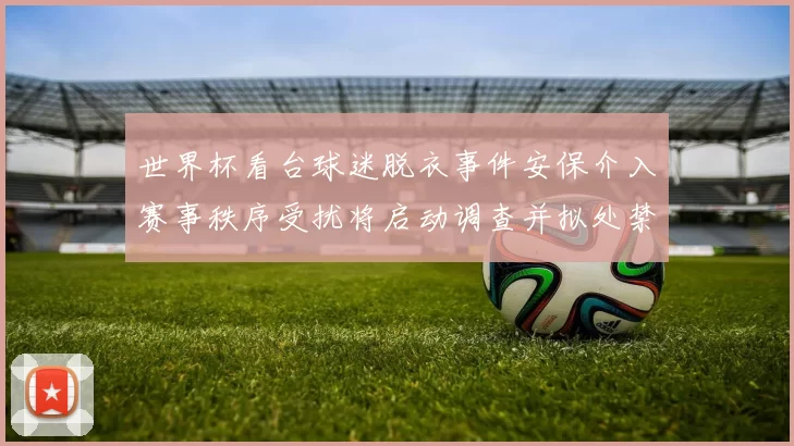 世界杯看台球迷脱衣事件安保介入赛事秩序受扰将启动调查并拟处禁赛罚款